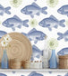 Fish Room Wallpaper - Blue