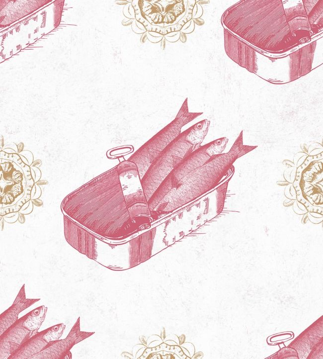 Sardines Wallpaper - Pink