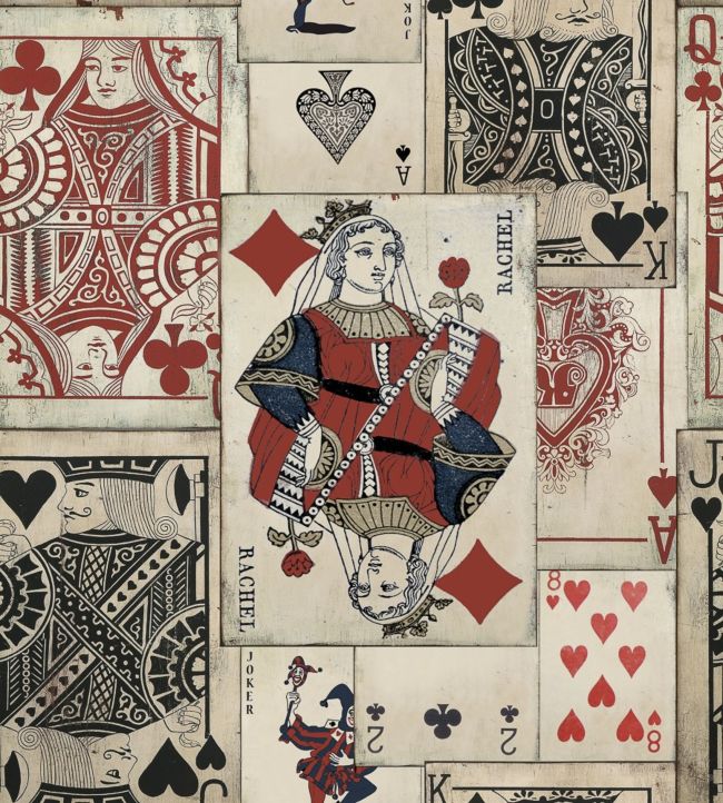 Play Cards Wallpaper - Multicolor