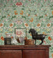 Chinese Floral Room Wallpaper - Green