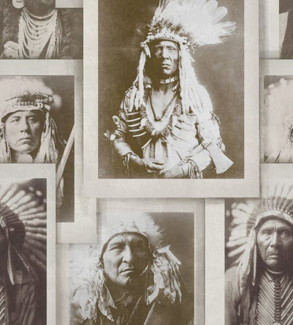 Indian Chiefs Wallpaper - Brown