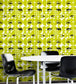 Eyes and Circles Room Wallpaper - Green