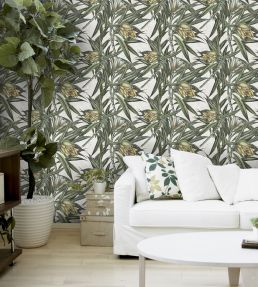 Exotic Fruit II Room Wallpaper - Green