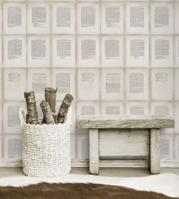 Inside Book Room Wallpaper - Pink