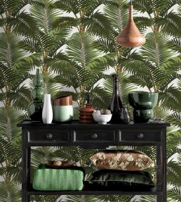 Jardin Tropical Room Wallpaper - Green