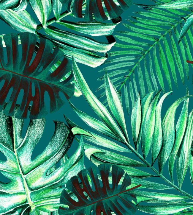 Rainforest Wallpaper - Green