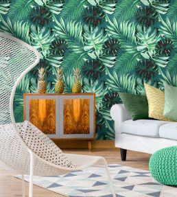 Rainforest Room Wallpaper - Green