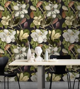 Magnolia Room Wallpaper - Green