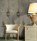 Pilasters Room Wallpaper - Gray