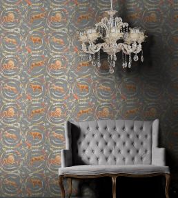 Fresce Room Wallpaper - Gray