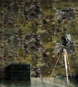 Camo Room Wallpaper - Green