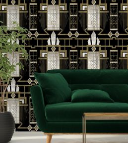 Glamour Room Wallpaper - Black