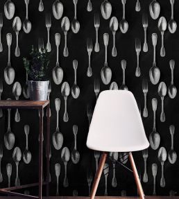 Cutlery Room Wallpaper - Gray