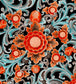 Floral Painting Wallpaper - Teal