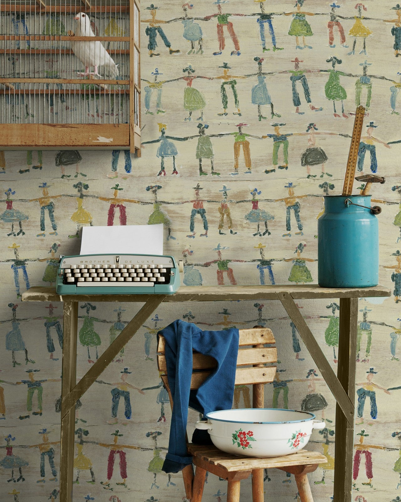 Little People Nursey Room Wallpaper - Multicolor