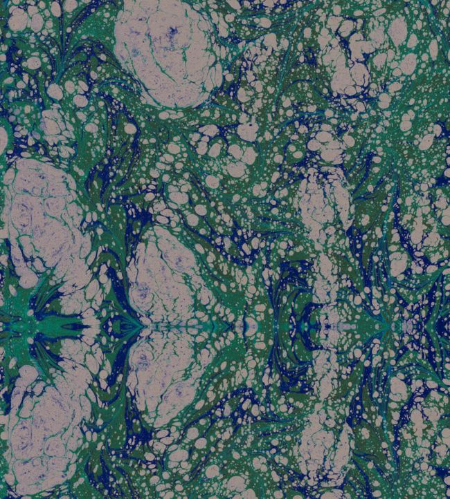 Marbled Paper Wallpaper - Green