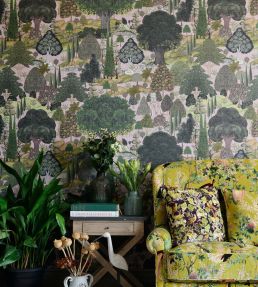 Jardin Sauvage Room Wallpaper - Green