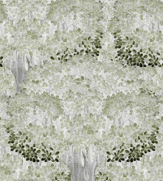 Savage Leaves Wallpaper - White