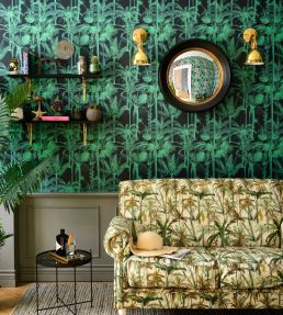 Palmera Cubana Room Wallpaper - Green