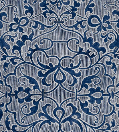 Deco Trellis Wallpaper - Blue