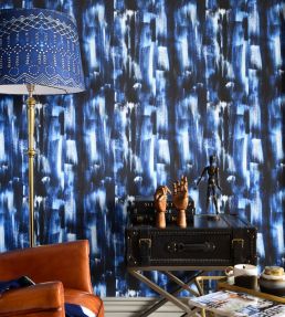 Indigo Madness Room Wallpaper - Blue