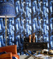 Indigo Madness Room Wallpaper - Blue