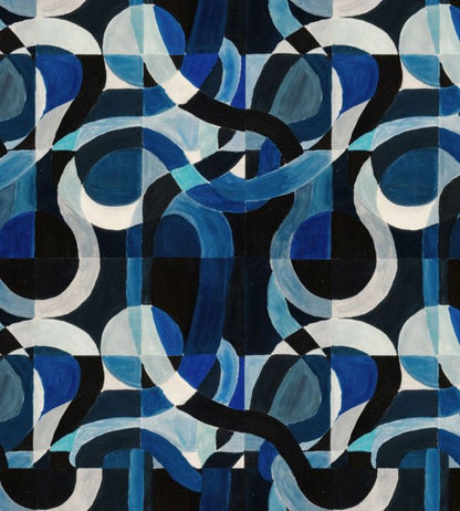 Labyrinthine Wallpaper - Blue