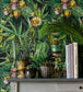 Luscious Flora Room Wallpaper - Green