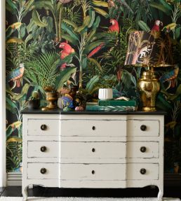 Parrots Of Brasil Room Wallpaper - Green