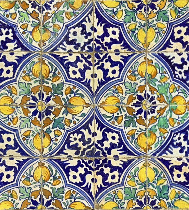 Sardegna Tiles Wallpaper - Blue