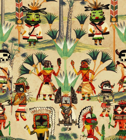 Hopi Spirit Nursey Wallpaper - Multicolor 