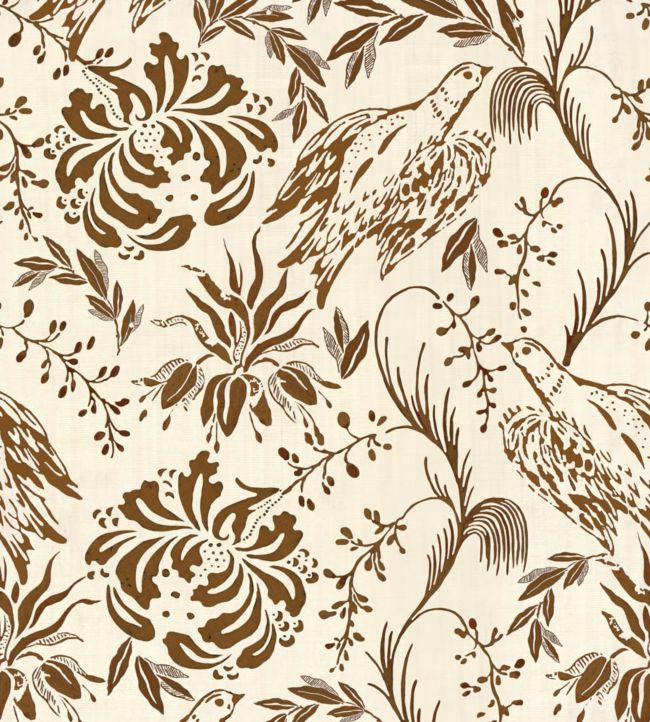 Folk Embroidery Wallpaper - Cream