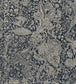 Sarkozi Embroidery Wallpaper - Blue 