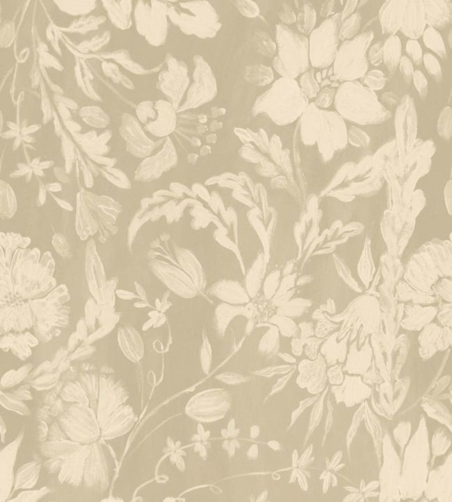 Flowery Ornament Wallpaper - Cream