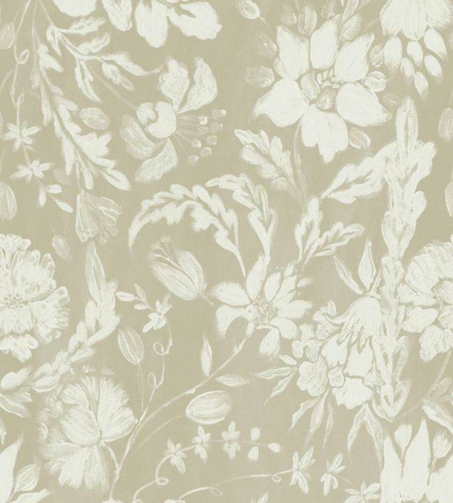 Flowery Ornament Wallpaper - Gray