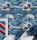 Sea Waves Room Wallpaper 2 - Blue