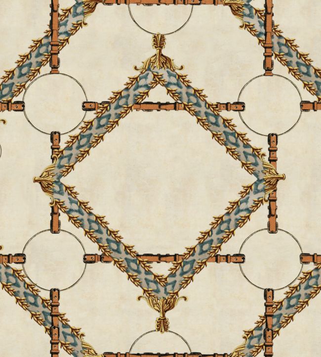 Decorative Harness Wallpaper - Cream