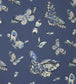 Butterfly House Nursey Wallpaper - Blue 