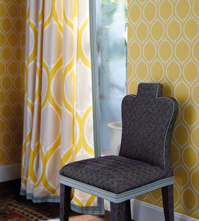 Ogee Room Wallpaper 2 - Yellow