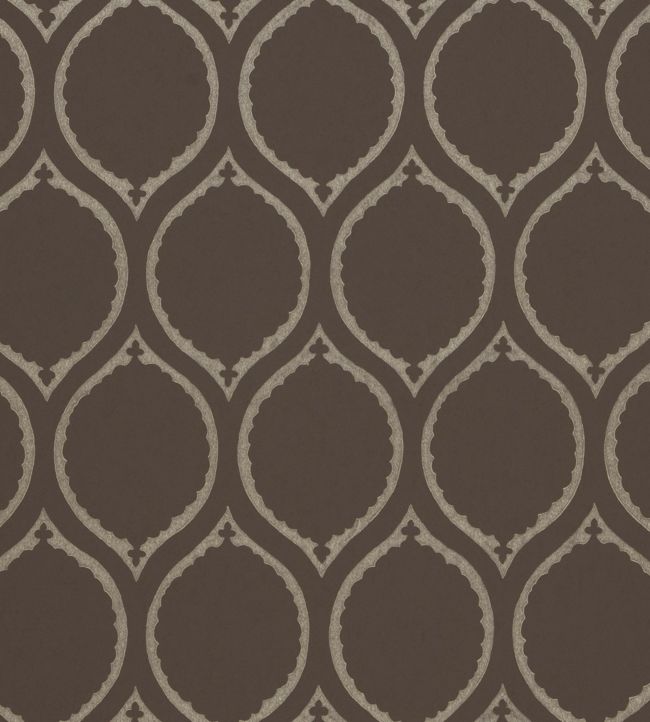 Ogee Wallpaper - Brown 