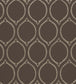 Ogee Wallpaper - Brown 