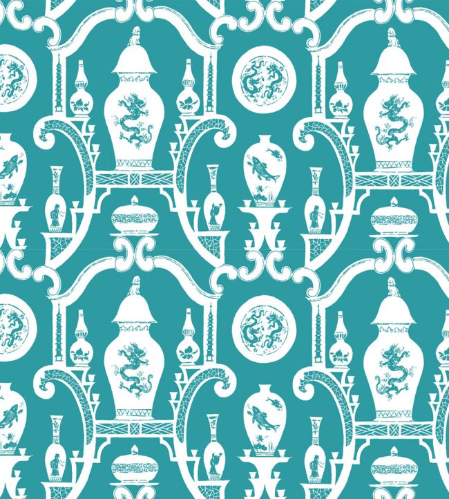 Cathay Wallpaper - Teal