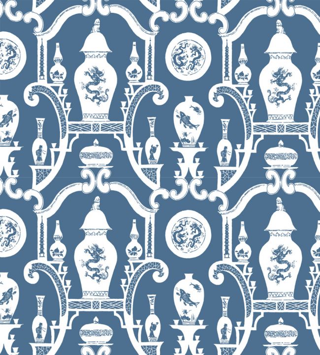 Cathay Wallpaper - Blue